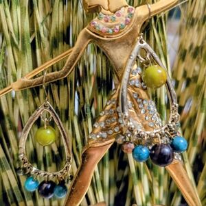 💥💥💥Natural Gemstone Teardrop Dangle Earrings